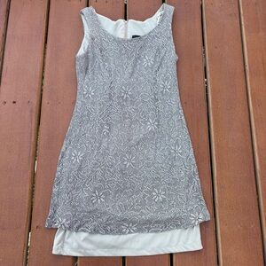 Onyx Nite Floral Lace Mini Dress